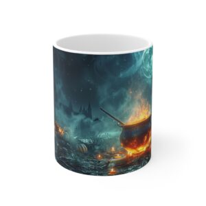 Witch's Brew Cauldron Mug perfect gift for Halloween her, coven, 11oz White Mug
