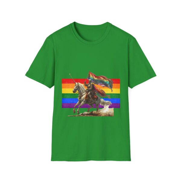 Knight Riding Unicorn T-Shirt - Rainbow Flag Fantasy Tee - Magical Adventure Shirt for Dreamers - Image 6