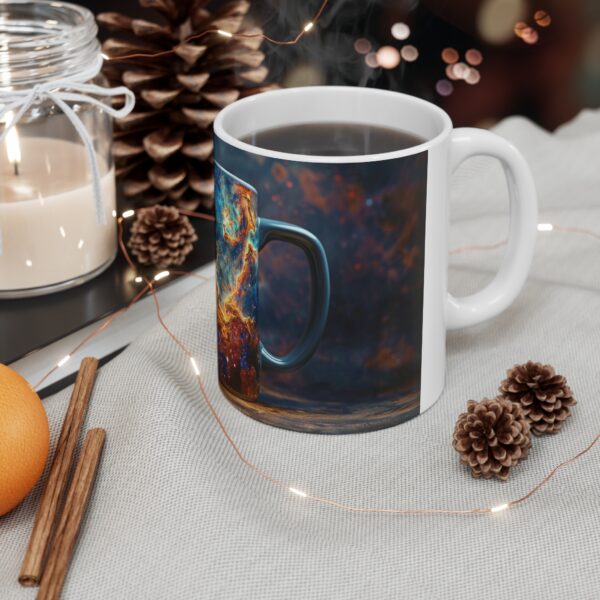 Galactic Nebula Space Coffee Mug 11oz White Mug - Image 4